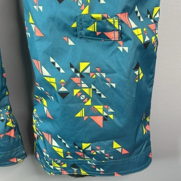 BETTY RIDES Mosiac Print Rocker Snowboard Ski Pant Teal Green 10K Waterproof S - Picture 8 of 16